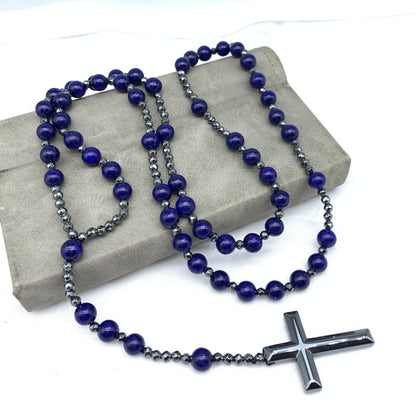 Collar para hombre con colgante de cruz religiosa