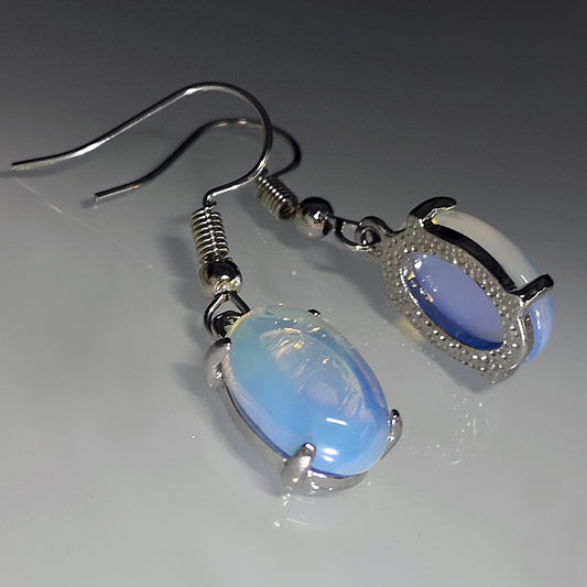 Opal Earrings Retro Moonstone Eardrop Jewelry Cross