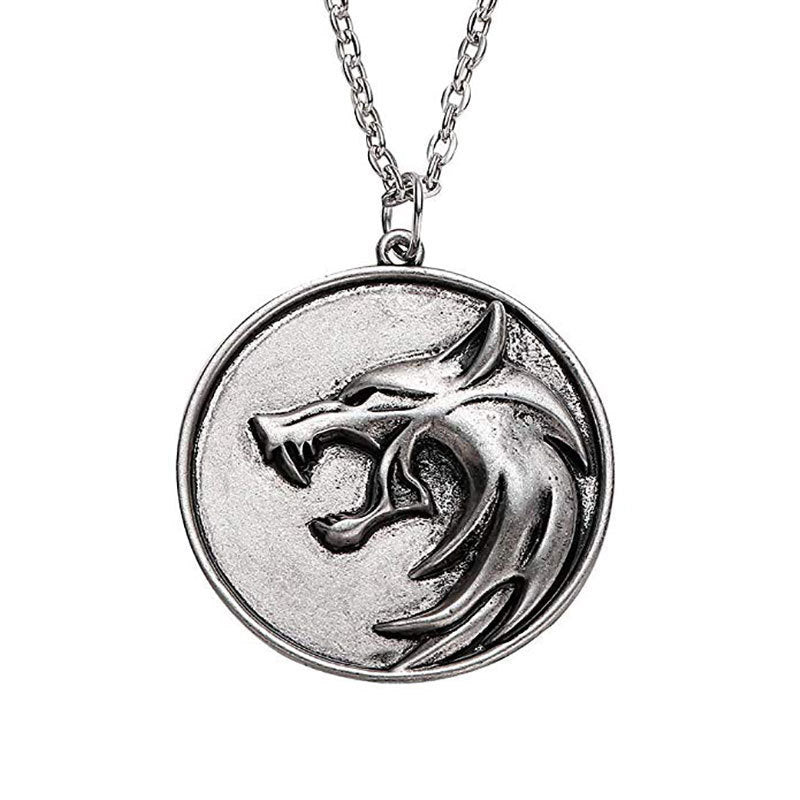 Hip Hop Friend Pendant Necklace Men's Hunter Wolf Head Totem