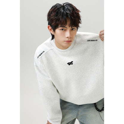 Heavy Round Neck Sweater High Street American Style