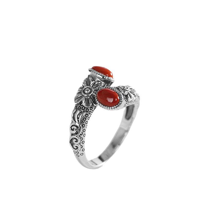 Fashion Southern Red Agate Ring For Women