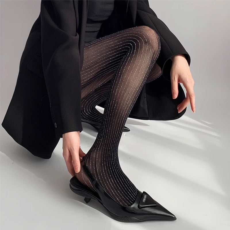 Women's Pattern Love All-match Stockings Panty-hose Sexy Girl Skin Beauty Socks