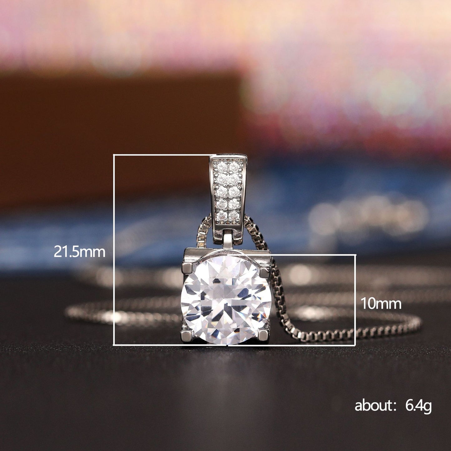 Nueva cadena clásica de clavícula con diamantes artificiales que combina con todo