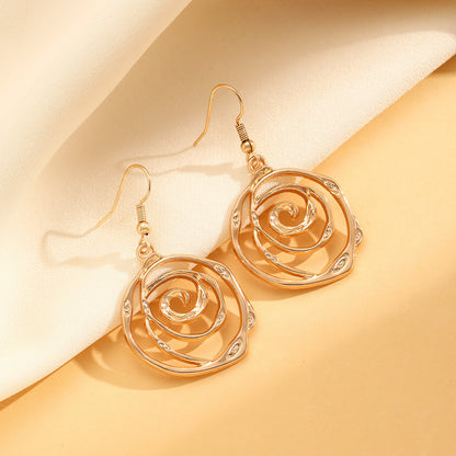 Pulsera de dona en espiral, pendientes, collar, personalizado, para minorías, elegante, de alto sentido, collar para mujer