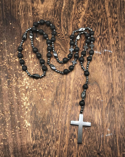 Collar para hombre con colgante de cruz religiosa