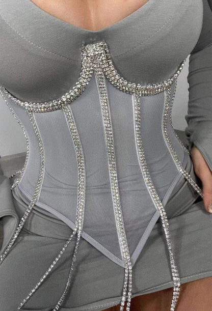 Women's Polyester Black Chain Shapewear - BAGMODA