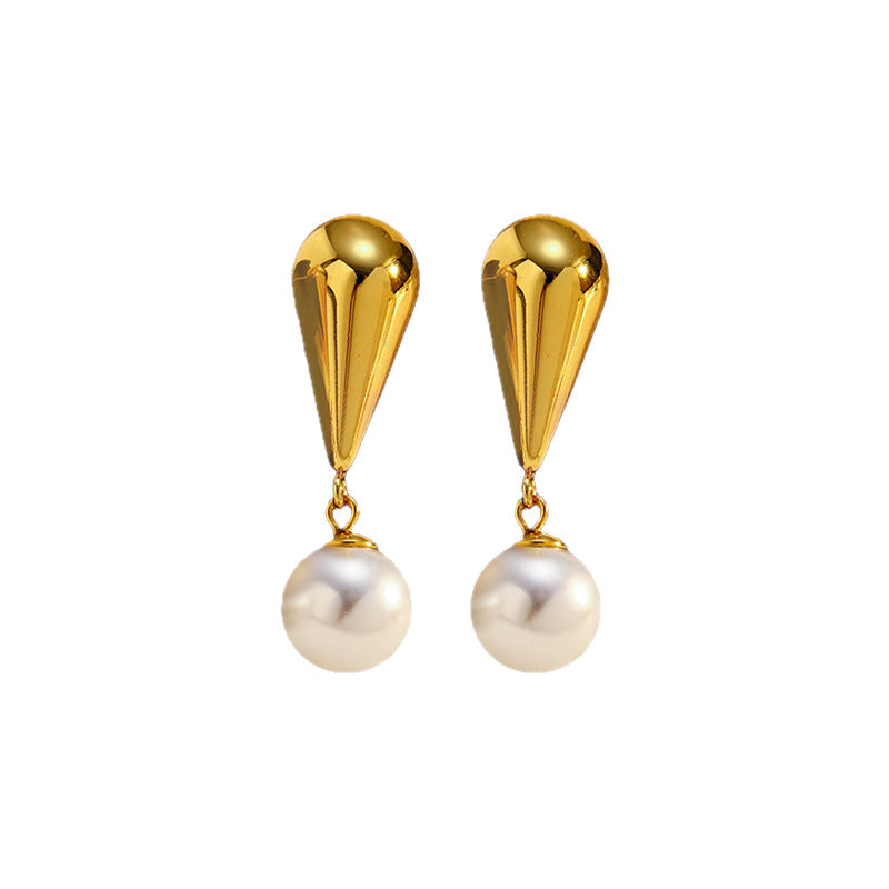 Ocean Style Anti-fading Minimalist Special-interest Design Stainless Steel Studs
