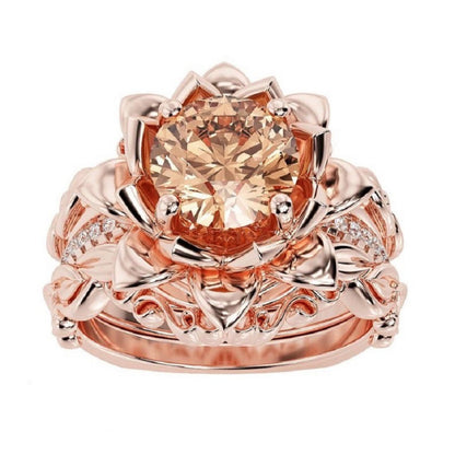 Damenring mit eingelegtem Zirkonia-Ornament