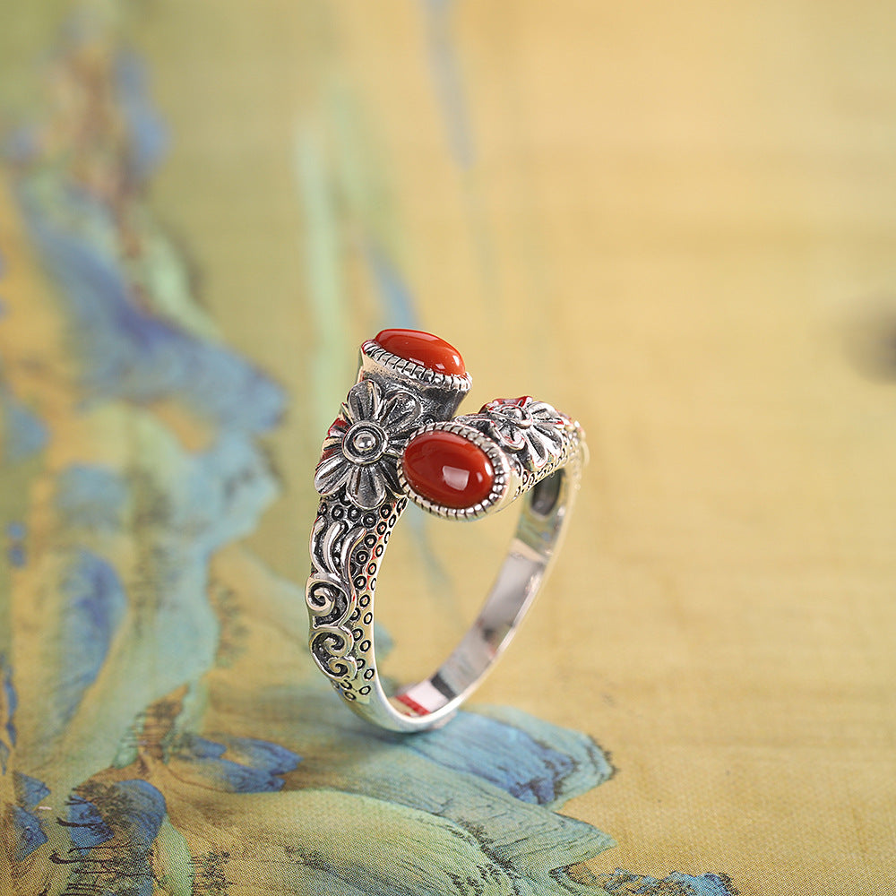 Fashion Southern Red Agate Ring For Women