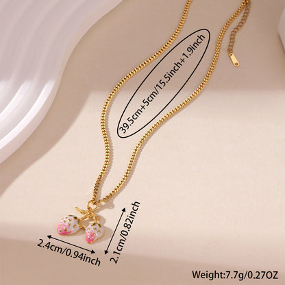 Collar de fresa de verano para mujer