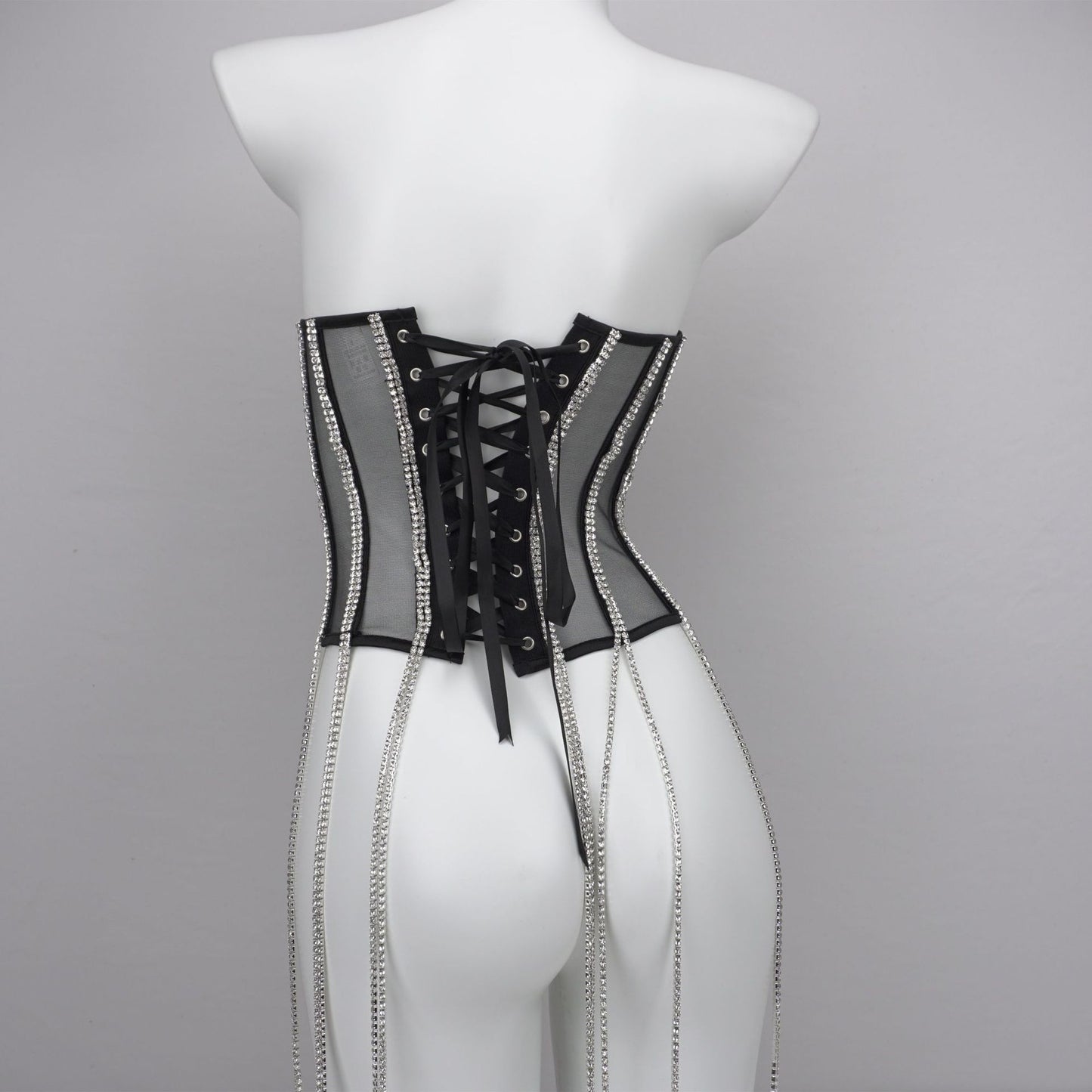 Women's Polyester Black Chain Shapewear - BAGMODA