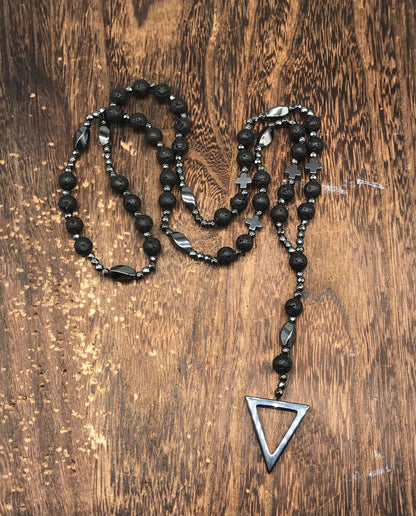 Collar para hombre con colgante de cruz religiosa