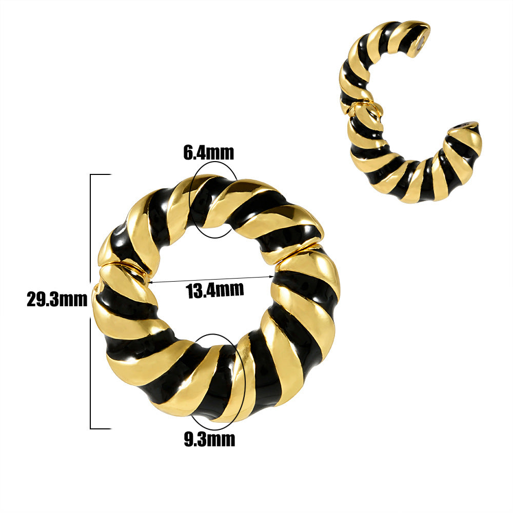 Fashion Stainless Steel Shaped Pattern Earrings
