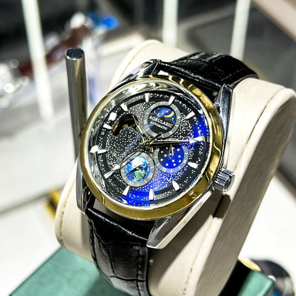 Reloj mecánico multifuncional completamente luminoso para hombre