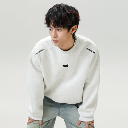 Heavy Round Neck Sweater High Street American Style