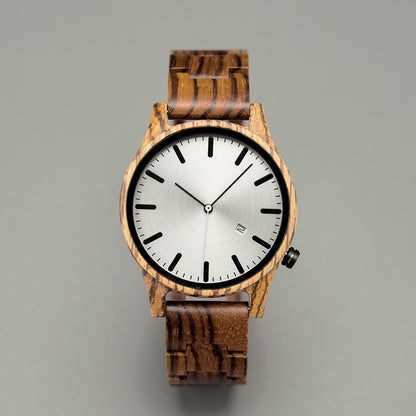 Holz Quarz Zeiger Uhr Männer