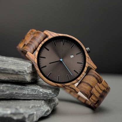 Holz Quarz Zeiger Uhr Männer