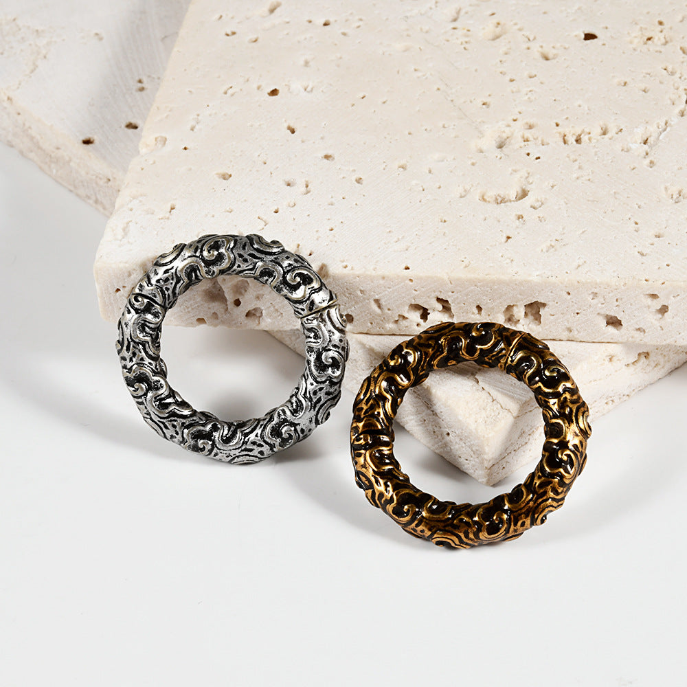 Fashion Stainless Steel Shaped Pattern Earrings