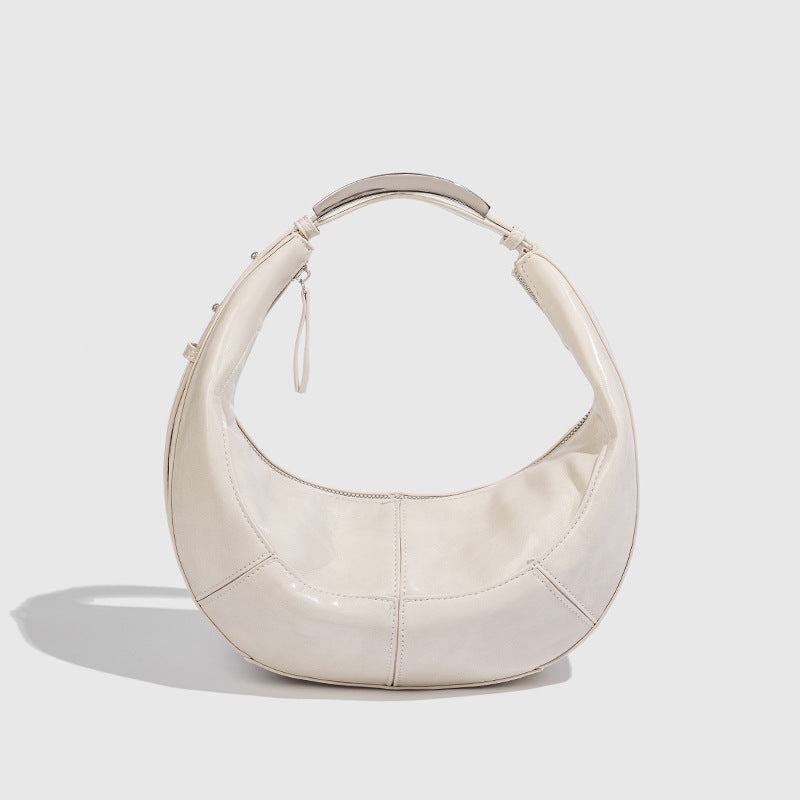 Oil Wax Soft Leather Niche Dumpling Bag Large Capacity Casual Shoulder Messenger Bag