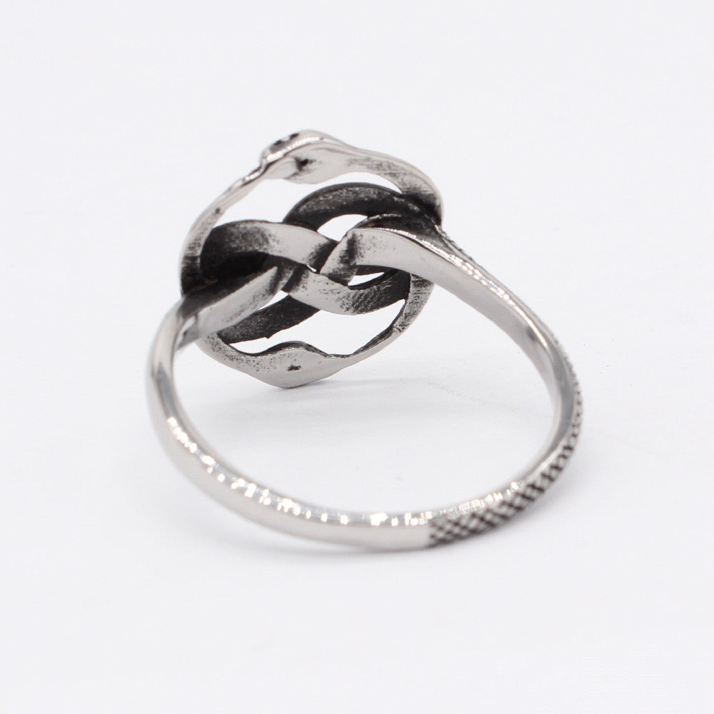European And American Personalized Retro Internet Hot Double Snake Ring Cold Wind