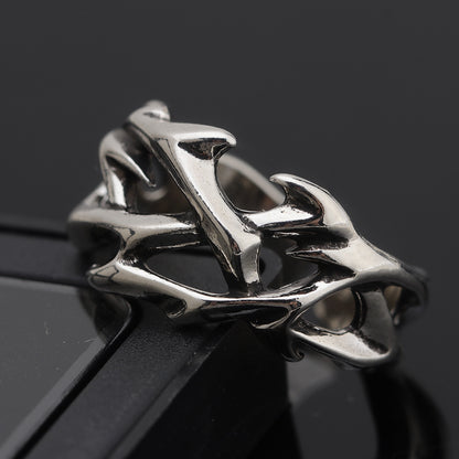 Thorn Herren Trendy Vielseitig Persönlichkeit Thorn Blumenring