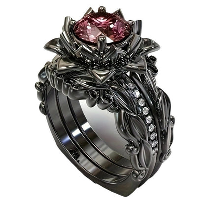 Damenring mit eingelegtem Zirkonia-Ornament