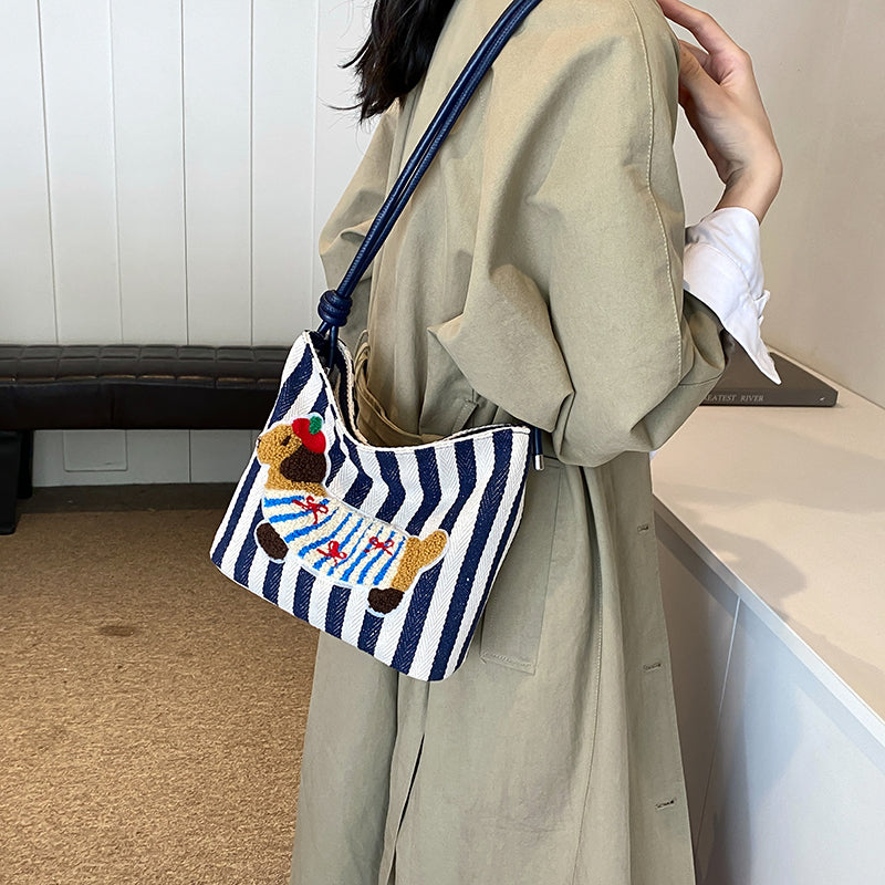Neue Cartoon Dackel Eimer Tasche Herbst Textur