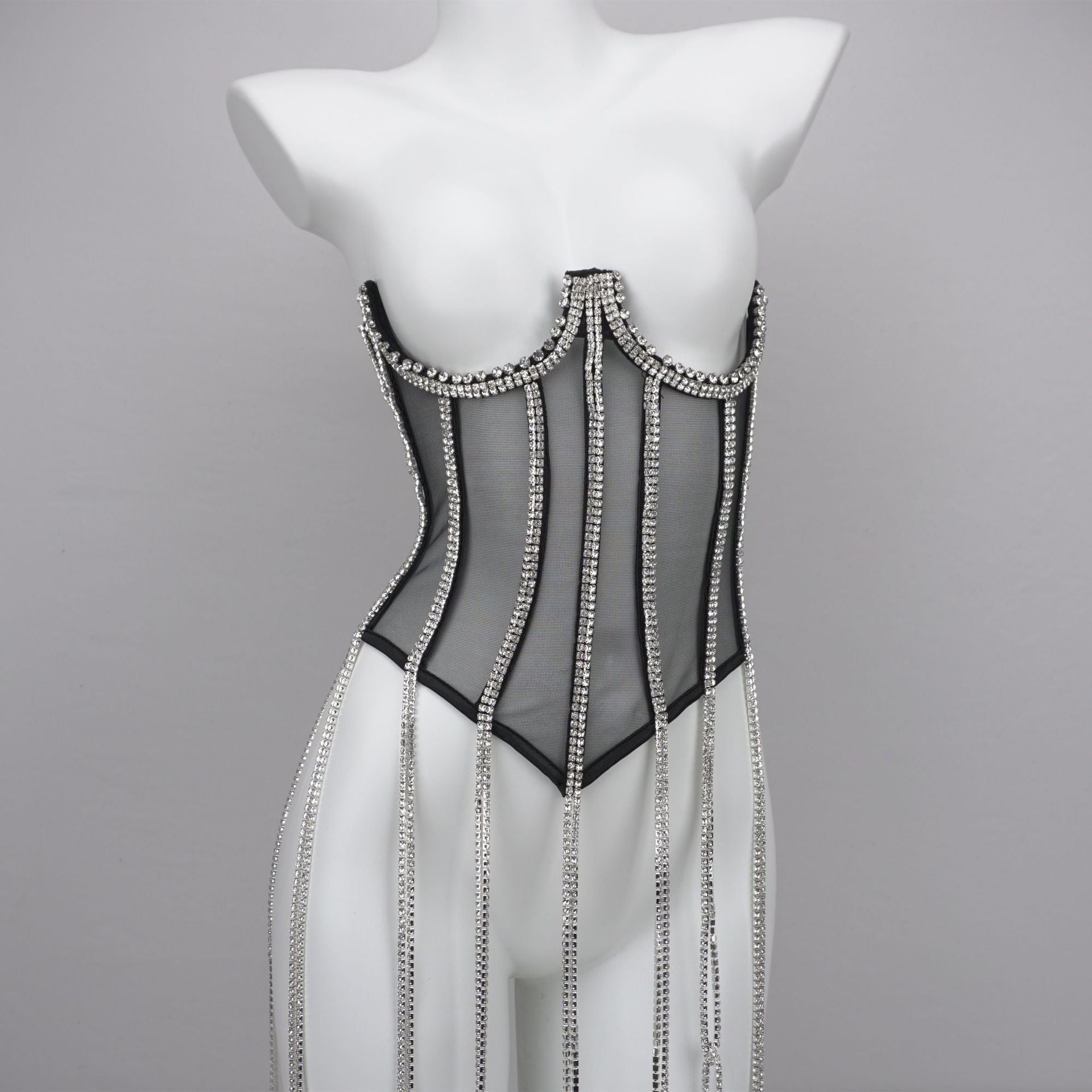 Women's Polyester Black Chain Shapewear - BAGMODA