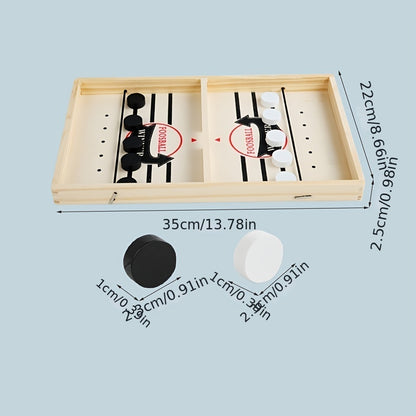 Juego de tirachinas rápido, juego de hockey de madera, futbolín, batalla de escritorio, interacción entre padres e hijos, juego de tirachinas ganador, juguetes familiares para adultos y niños.