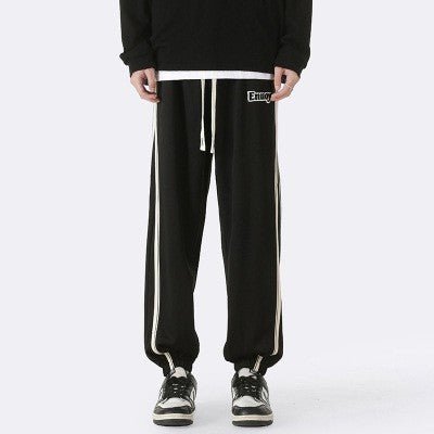 Striped Loose Tappered Casual Pants Men - BAGMODA