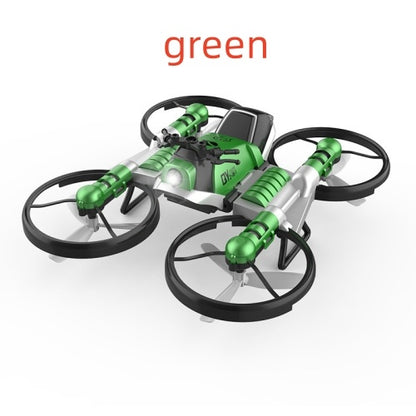 Dron RC WiFi FPV para motocicleta 2 en 1, helicóptero plegable, cámara de 0,3 MP, retención de altitud, cuadricóptero RC, dron para motocicleta 2 en 1.