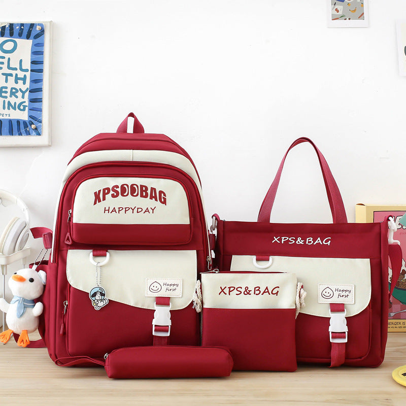 Four-piece Ins Schoolbag