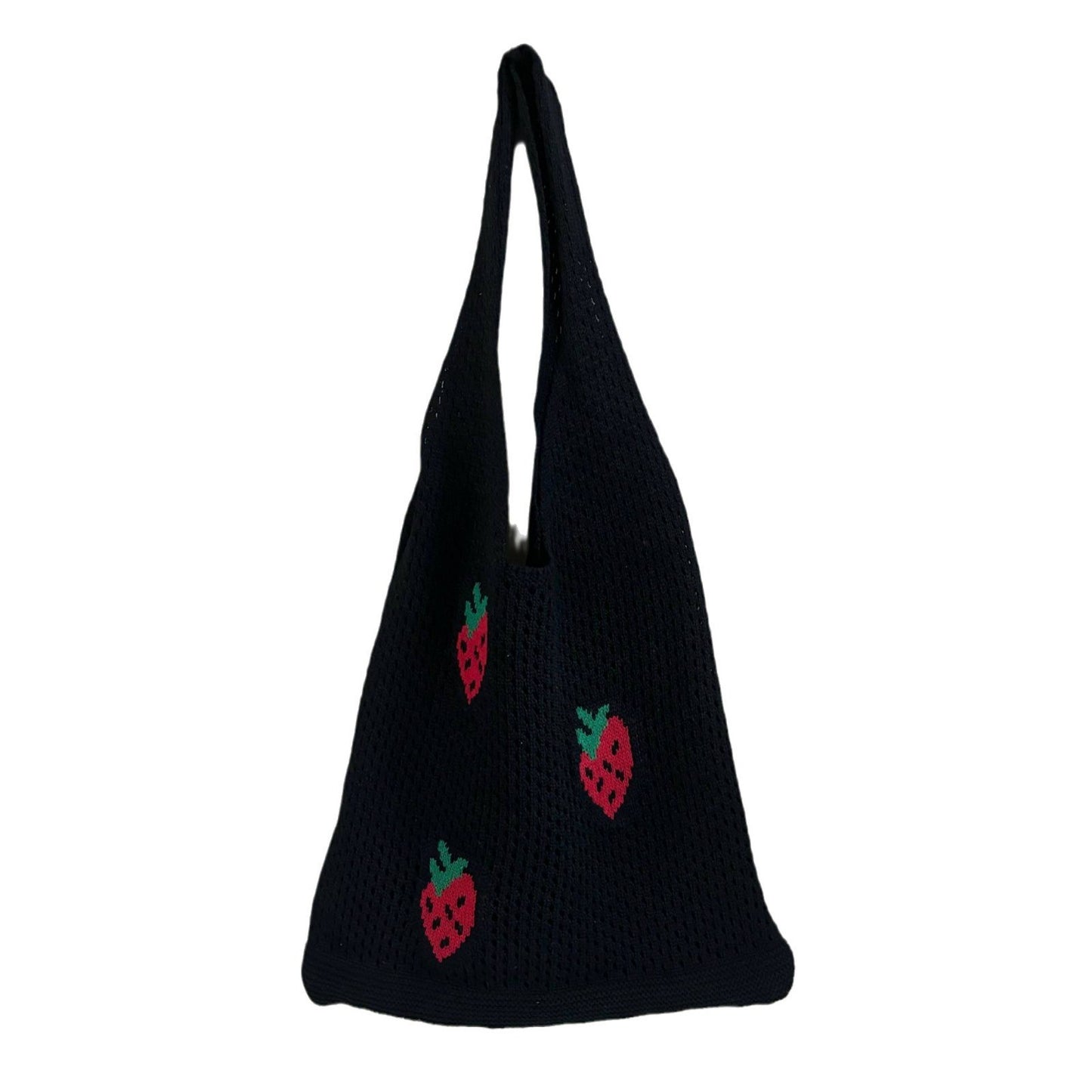 Japanese And Korean Strawberry Knitted Hollow Bag