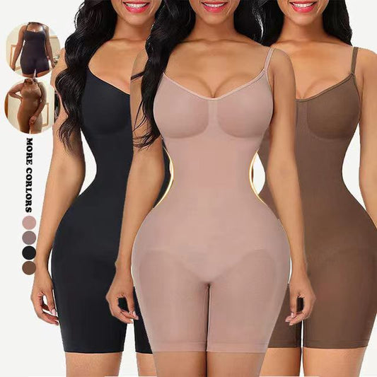 Einteilige Shapewear Bauchstraffung Gesäß Flache Hose Offener Schritt Postpartale Schlankheitskleidung Bruststütze Schlingenkorsett