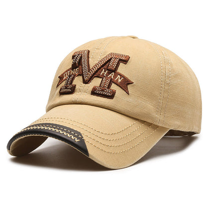 Gorra de béisbol de mezclilla lavada americana para pareja, primavera y otoño