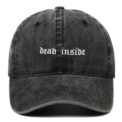 Dead Inside Bestickte Baseballkappe aus Baumwolle