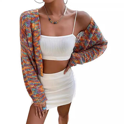 Damen Retro Colorized Sweater Freizeitjacke