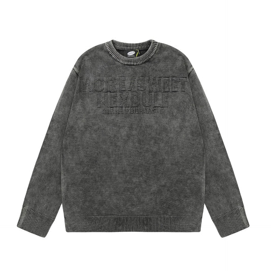 New Retro Brocade Sweater Thickened Knitting Sweater