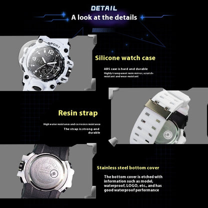 Reloj de Comercio Exterior, Tecnología Negra, Estudiante de Secundaria, Moderno, Deportivo, Luminoso, para Niños, Reloj Electrónico Transfronterizo