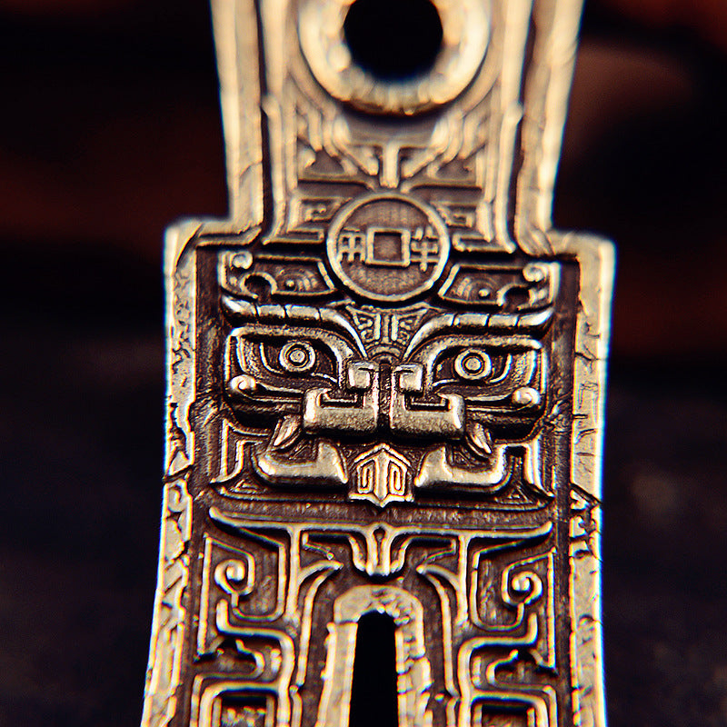 Brass Knife Money Spring And Autumn Warring States Bronze Library Coin Pendant