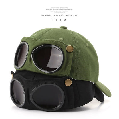 Gorra de piloto, gafas personalizadas, gorra con visera, gafas de sol para hombre, parasol, primavera y verano, combina con todo.