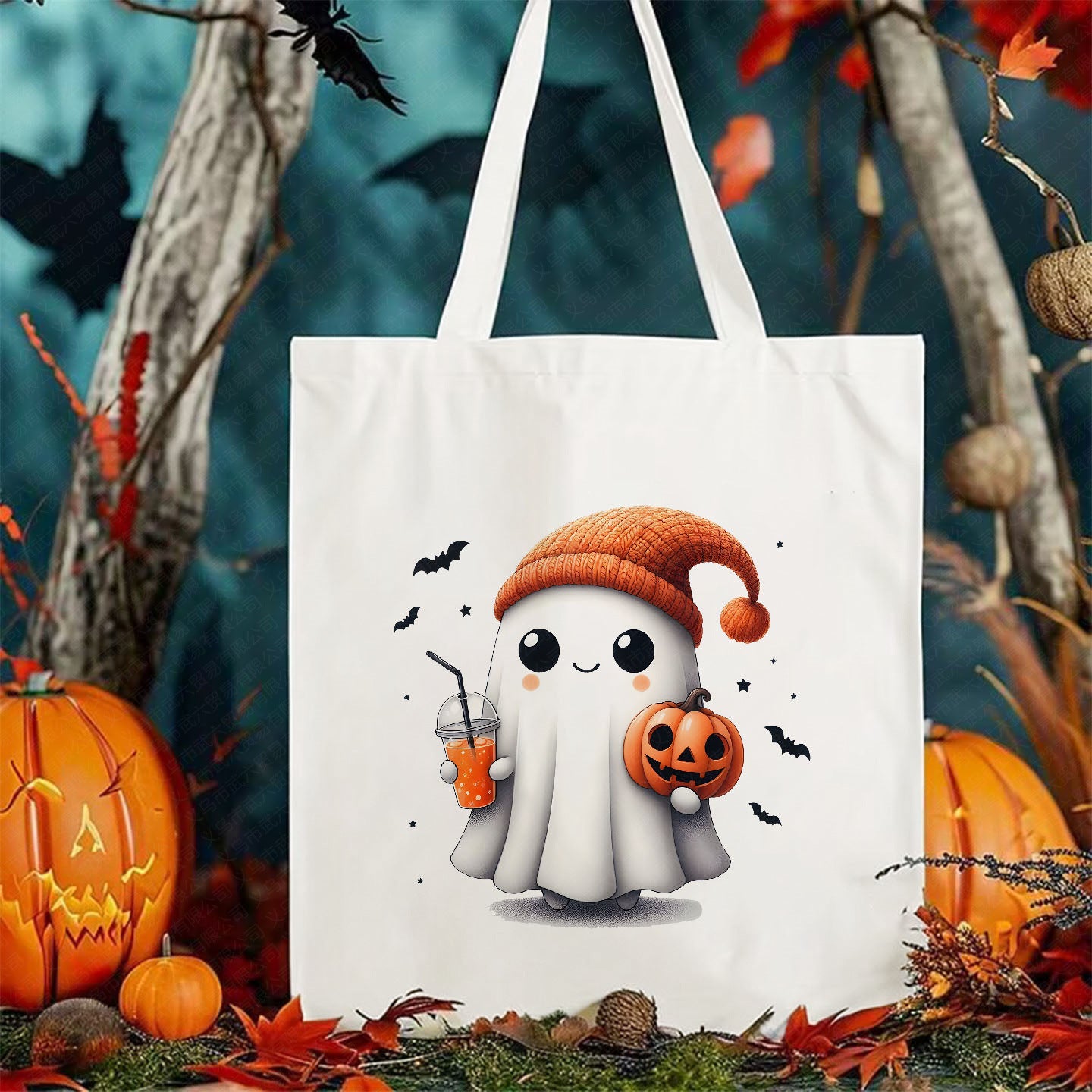Halloween Printed Canvas Bag Shoulder Bag