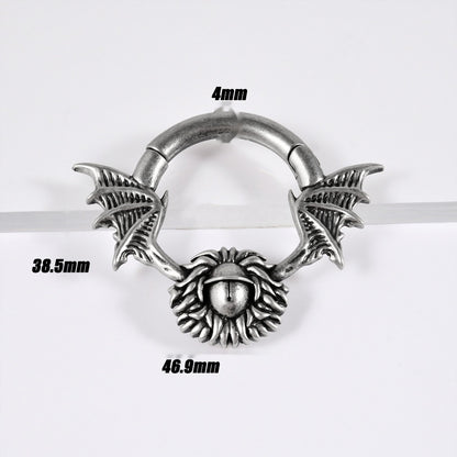 Modischer Ohr-Extender mit scharfem Kegel und rundem Magnet