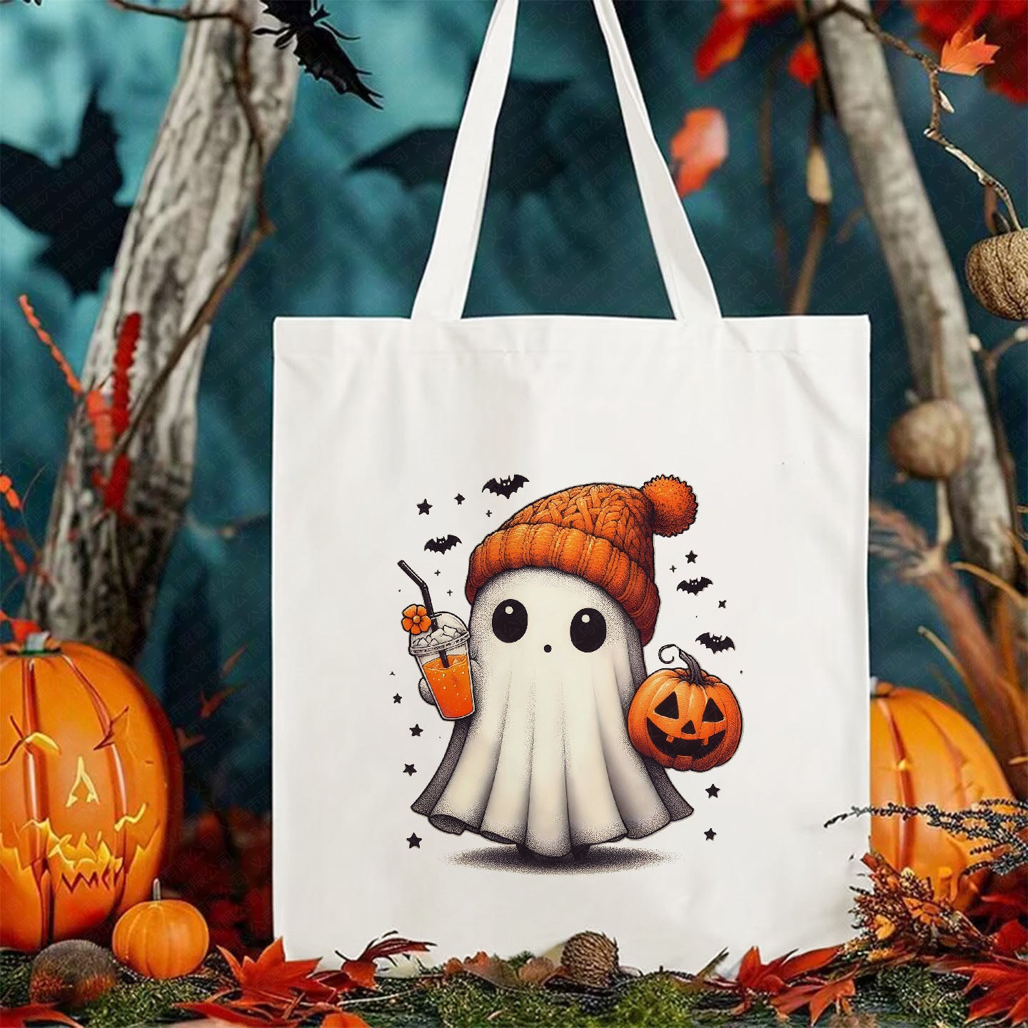 Halloween Printed Canvas Bag Shoulder Bag