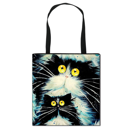 Foldable Cartoon Print Student Bag Tote Bag