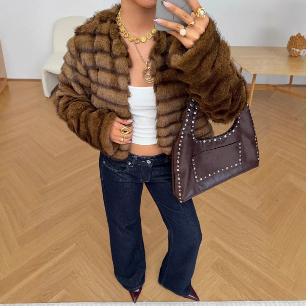 Environmental Protection Fur Integrated High-grade Coat