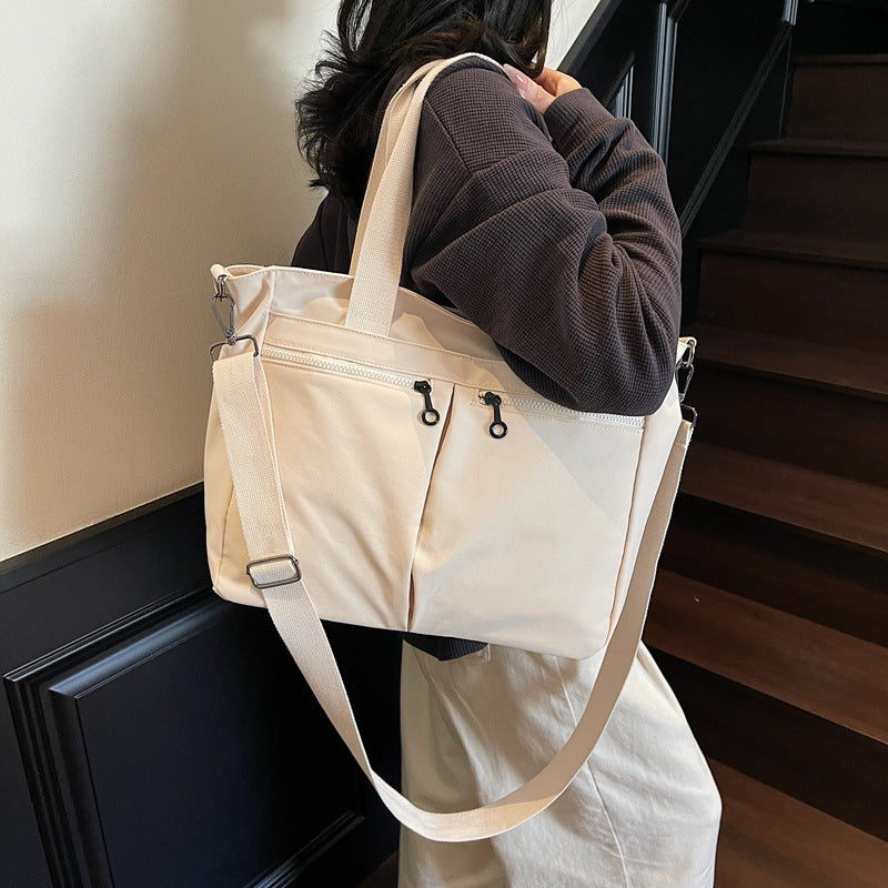Solid Color Casual Portable Messenger Bag