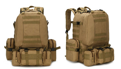 Mochila de viaje para montañismo al aire libre de camuflaje de 50 l