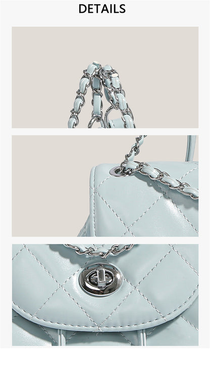 Rhombus Plaid Damen Rucksack