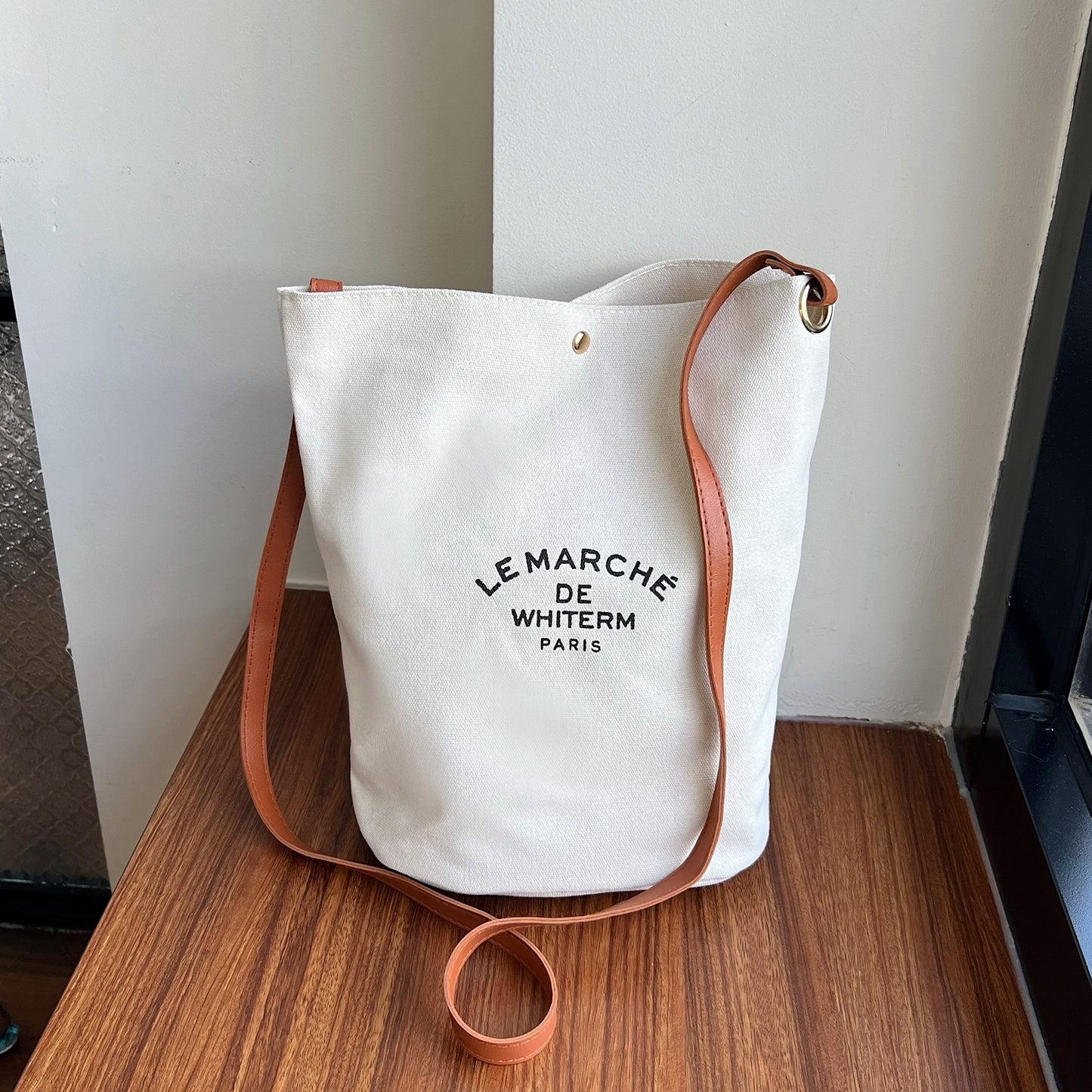 Canvas Printed Bucket Bag